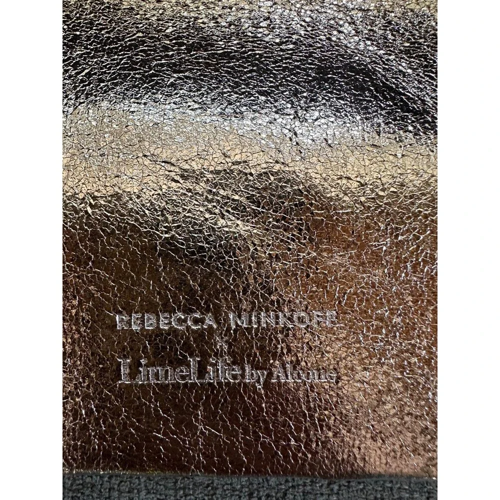Rebecca Minkoff X LimeLife Collection Metallic Gold Medium Tassel Clutch Purse